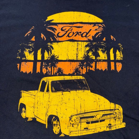 Ford Other - Vintage Truck Sunset Graphic T-Shirt Retro Mens‎ 2XL Black Ford